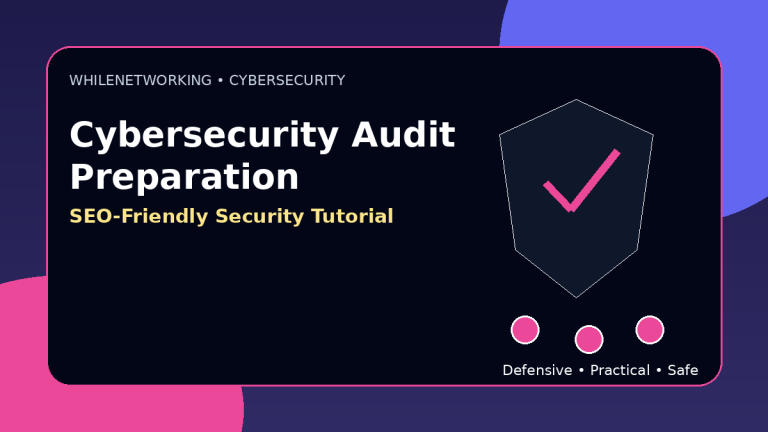 Cybersecurity audit preparation checklist for IT teams