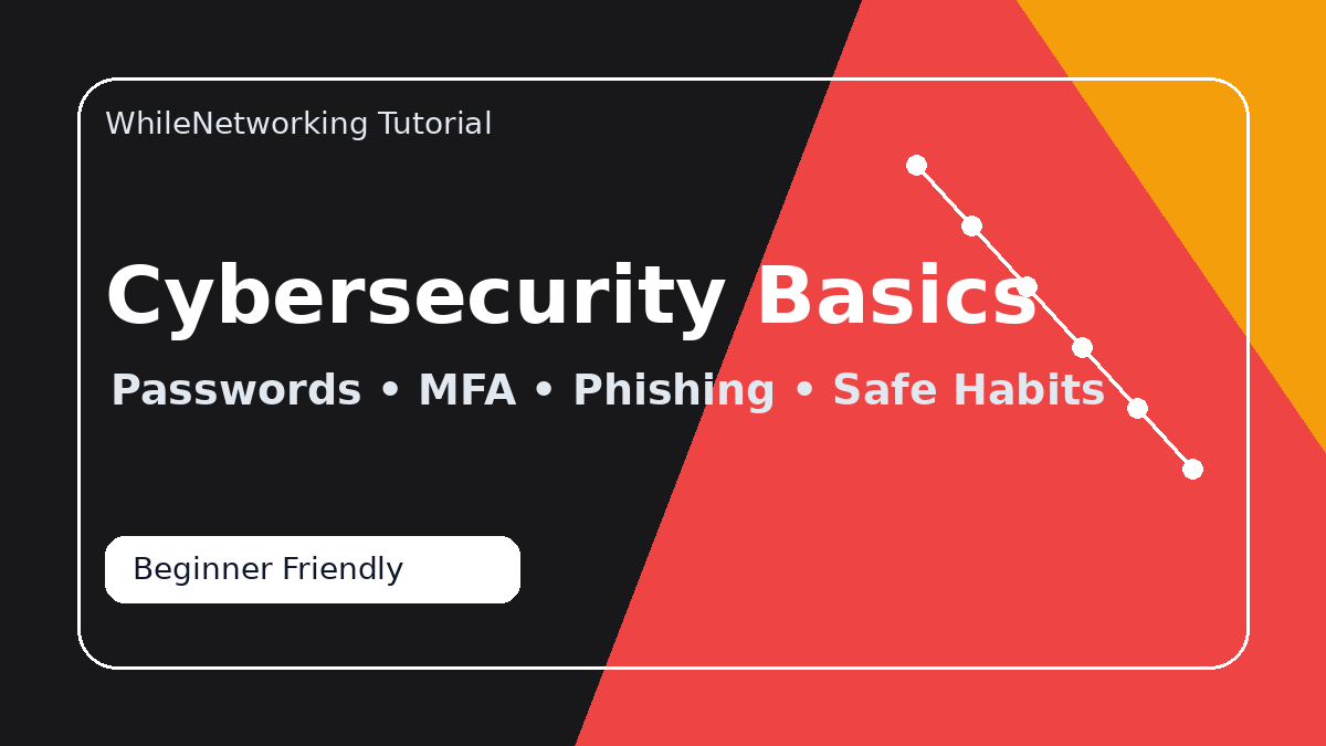Cybersecurity basics tutorial featured image: passwords, MFA and phishing