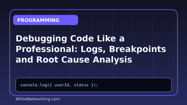 Debugging Code Like a Professional: Logs, Breakpoints and Root Cause Analysis