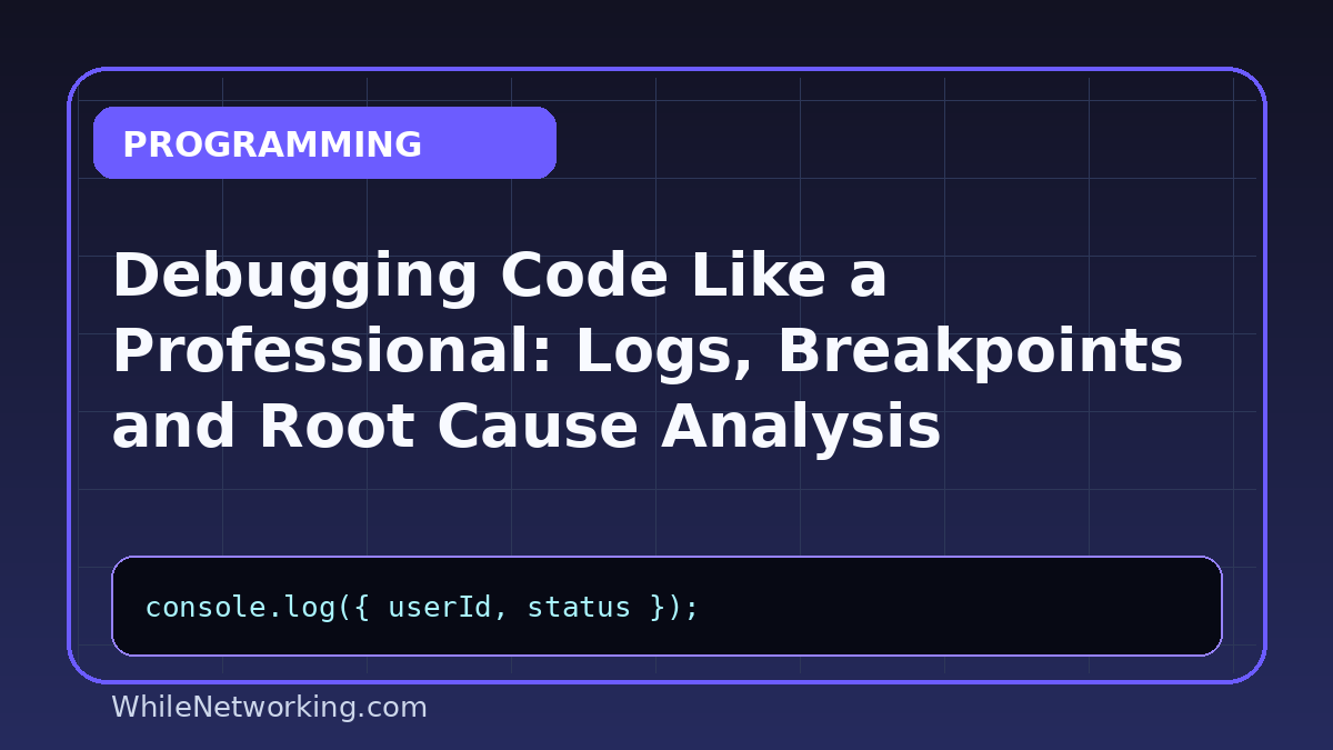 Debugging Code Like a Professional: Logs, Breakpoints and Root Cause Analysis