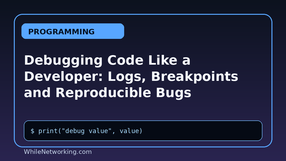 Debugging Code Like a Developer: Logs, Breakpoints and Reproducible Bugs