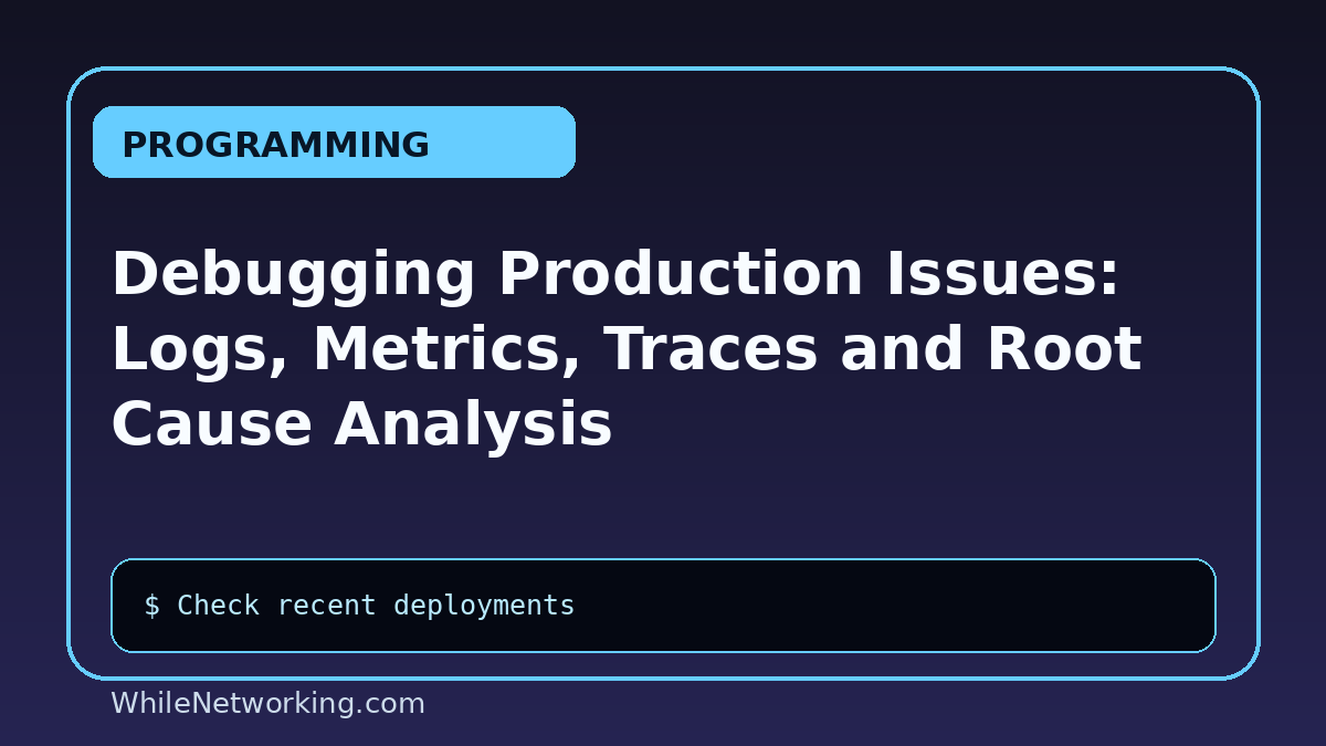 Debugging Production Issues: Logs, Metrics, Traces and Root Cause Analysis
