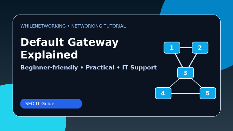 Default gateway explained beginner networking tutorial for IT support