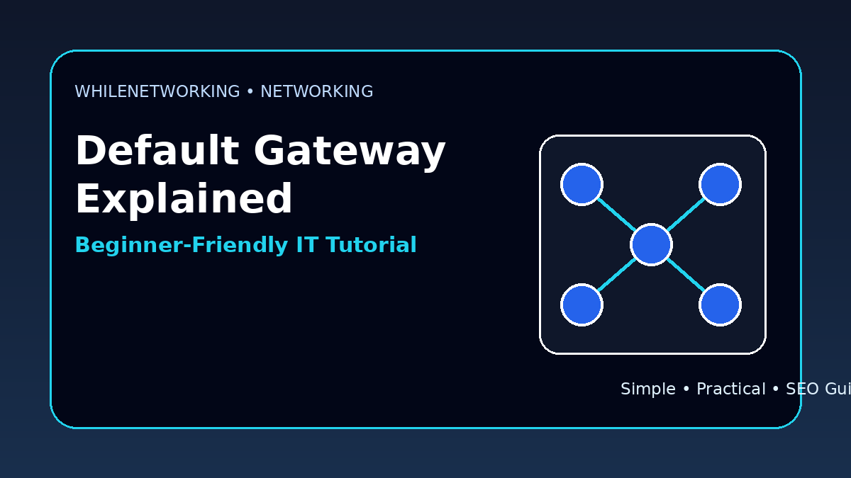 Default gateway explained beginner networking troubleshooting tutorial