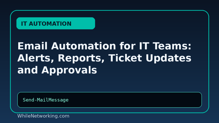 Email Automation for IT Teams: Alerts, Reports, Ticket Updates and Approvals