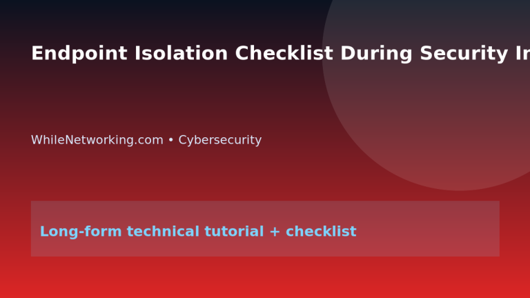 Endpoint Isolation Checklist During Security Incidents featured image