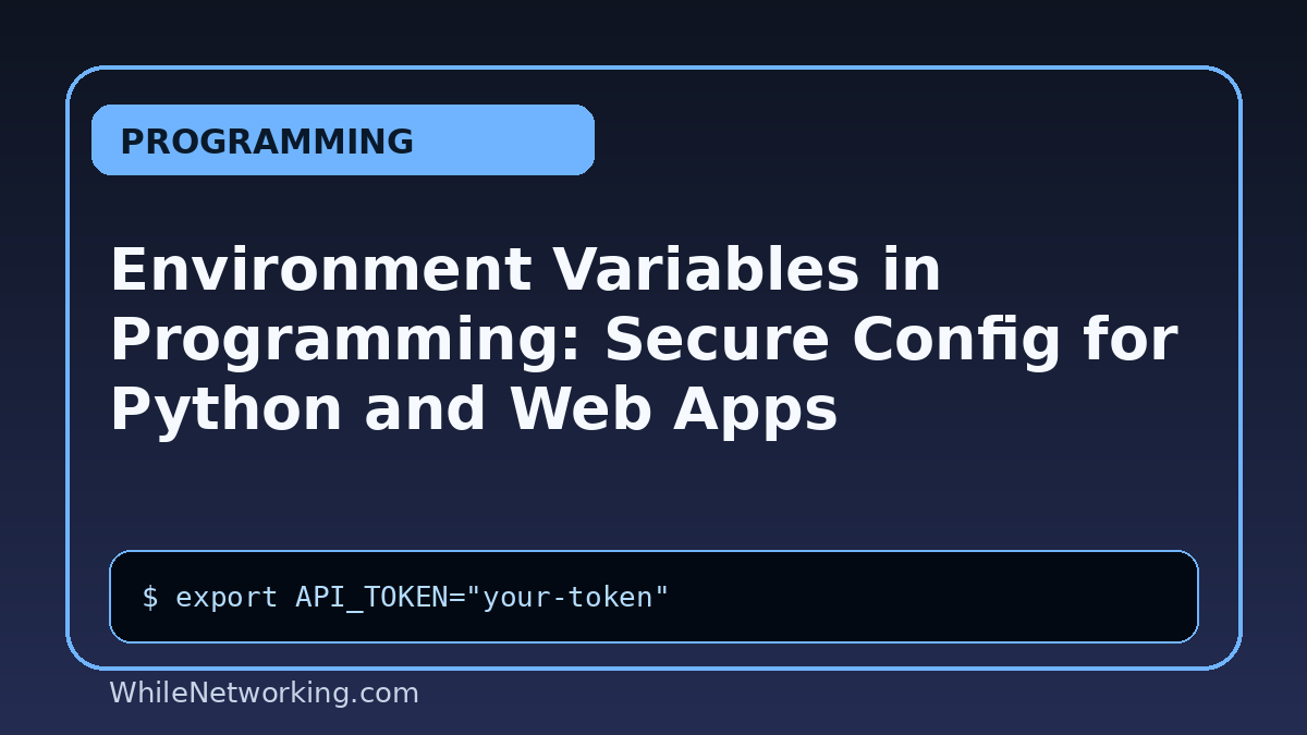 Environment Variables in Programming: Secure Config for Python and Web Apps