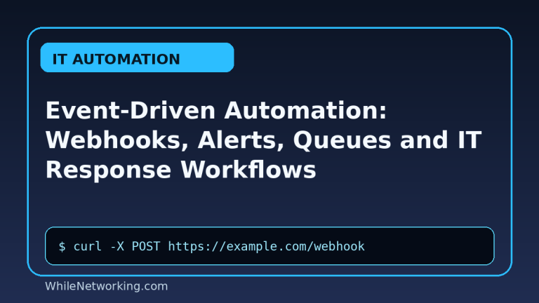 Event-Driven Automation: Webhooks, Alerts, Queues and IT Response Workflows