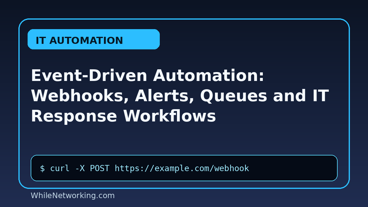 Event-Driven Automation: Webhooks, Alerts, Queues and IT Response Workflows