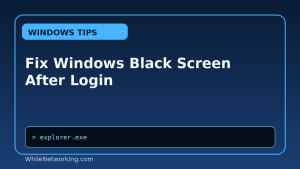 Fix Windows Black Screen After Login featured image