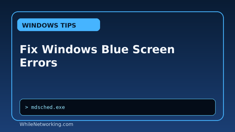 Fix Windows Blue Screen Errors featured image