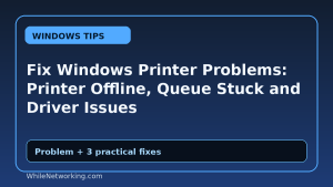 Fix Windows Printer Problems: Printer Offline, Queue Stuck and Driver Issues
