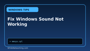Fix Windows Sound Not Working featured image