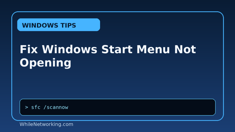 Fix Windows Start Menu Not Opening featured image