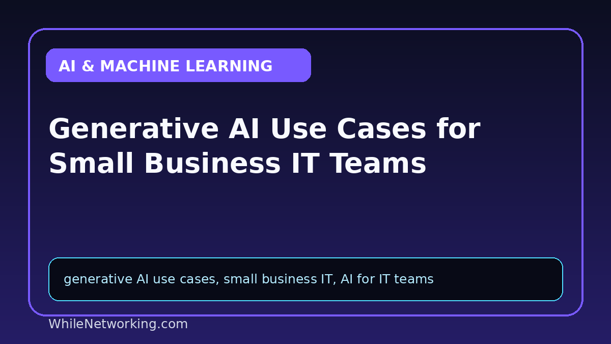 Generative AI Use Cases for Small Business IT Teams