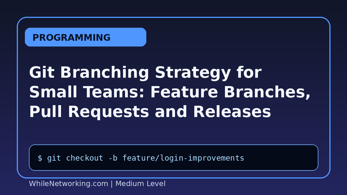 Git Branching Strategy for Small Teams: Feature Branches, Pull Requests and Releases