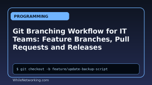 Git Branching Workflow for IT Teams: Feature Branches, Pull Requests and Releases
