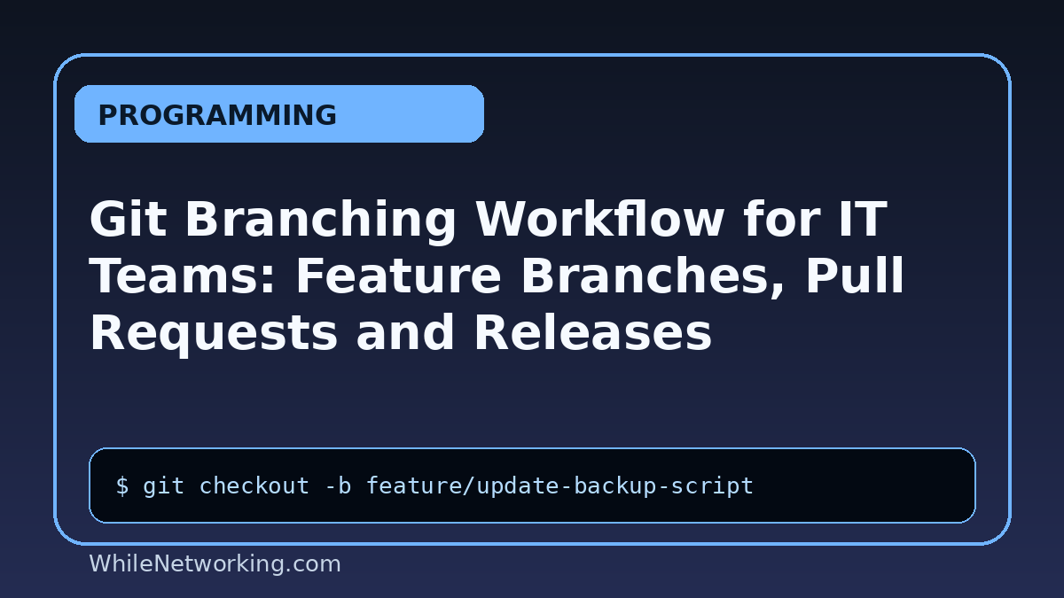 Git Branching Workflow for IT Teams: Feature Branches, Pull Requests and Releases