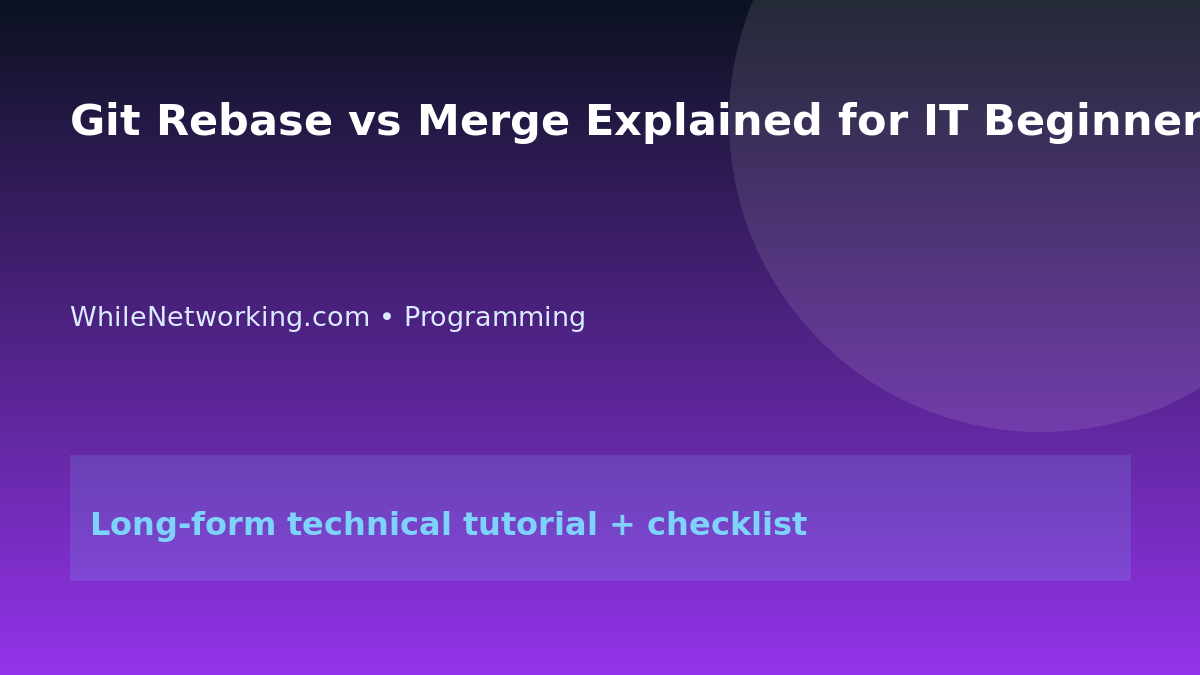 Git Rebase vs Merge Explained for IT Beginners featured image