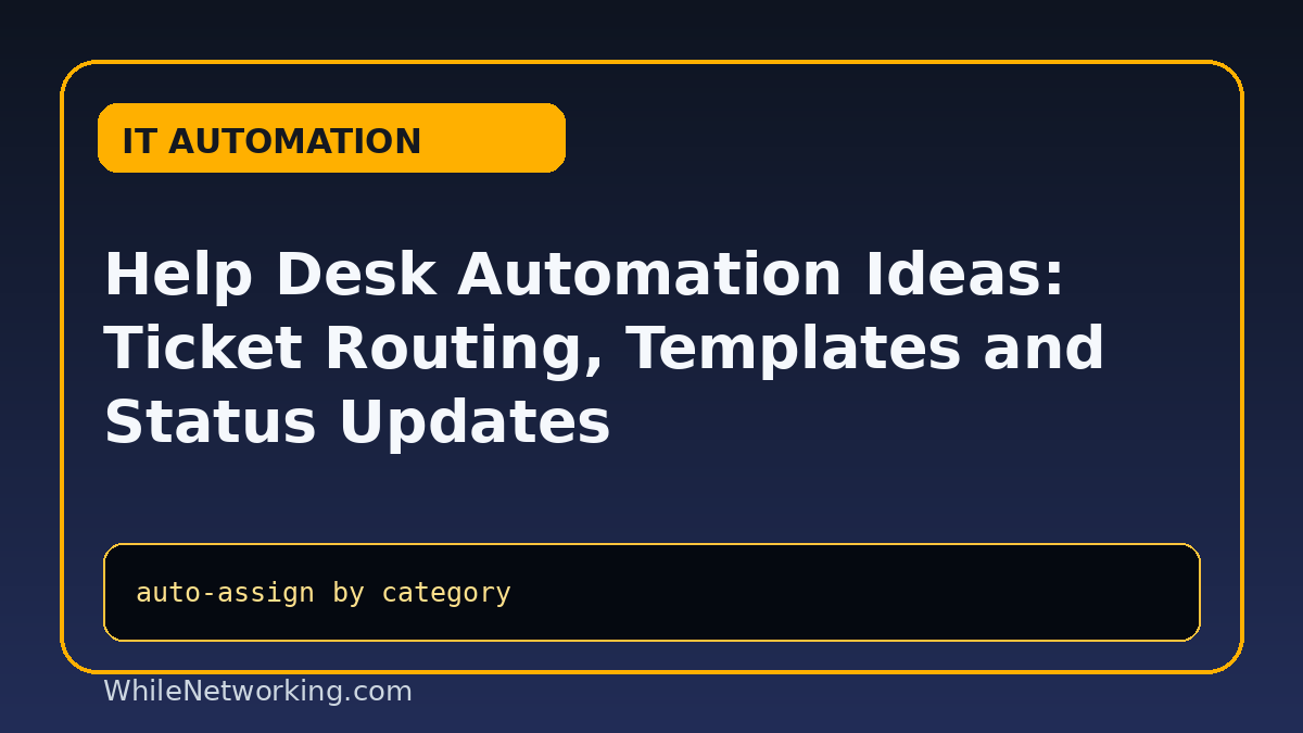 Help Desk Automation Ideas: Ticket Routing, Templates and Status Updates featured image