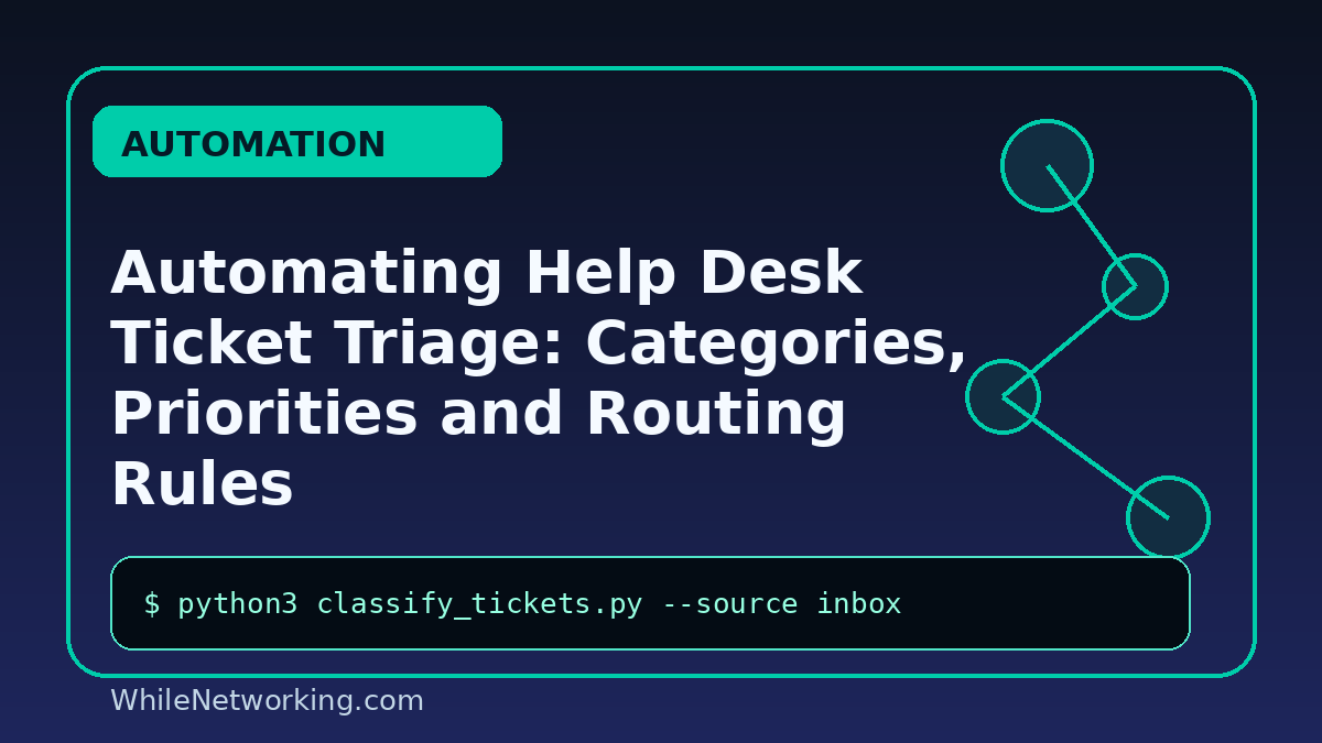 Automating Help Desk Ticket Triage: Categories, Priorities and Routing Rules