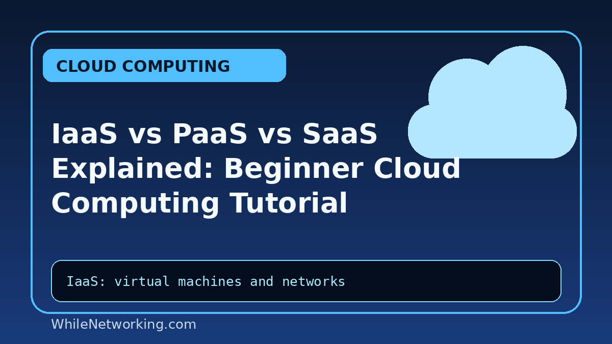 IaaS vs PaaS vs SaaS Explained: Beginner Cloud Computing Tutorial