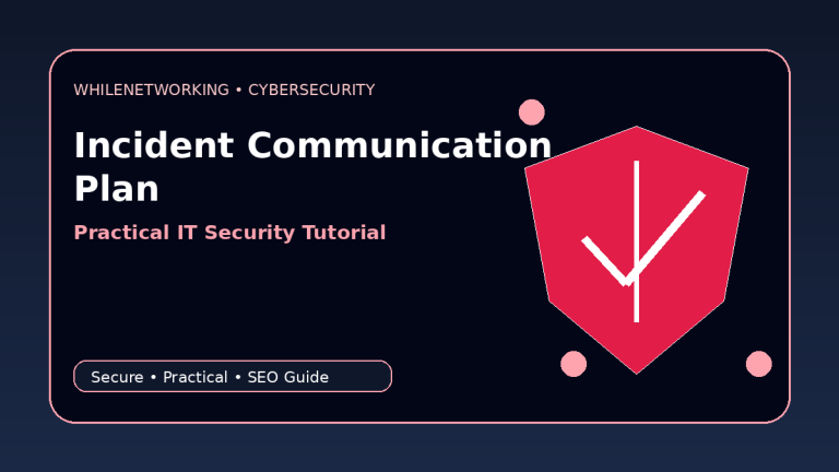 Security incident communication plan for IT teams users and managers