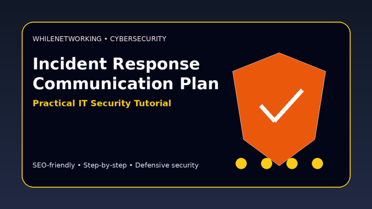 Incident response communication plan for IT teams during a security event