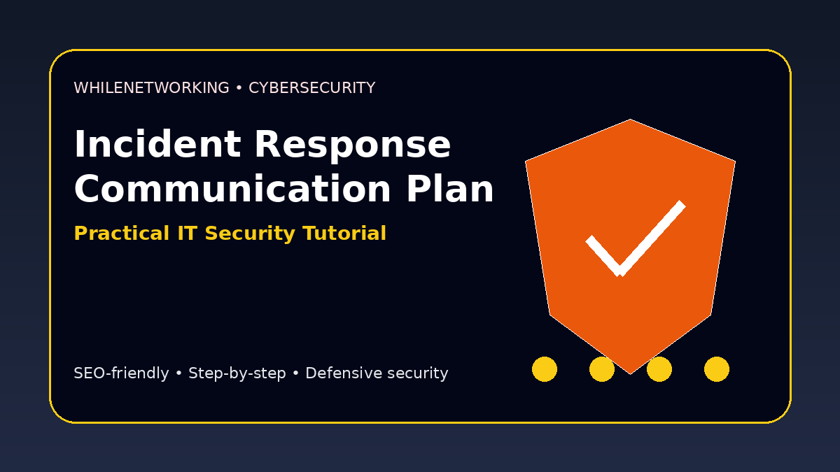 Incident response communication plan for IT teams during a security event