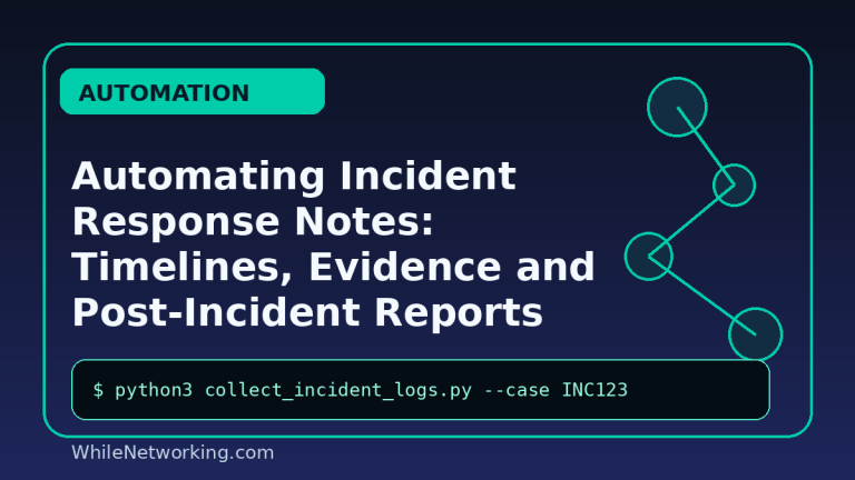 Automating Incident Response Notes: Timelines, Evidence and Post-Incident Reports