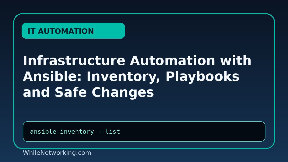 Infrastructure Automation with Ansible: Inventory, Playbooks and Safe Changes