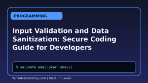 Input Validation and Data Sanitization: Secure Coding Guide for Developers