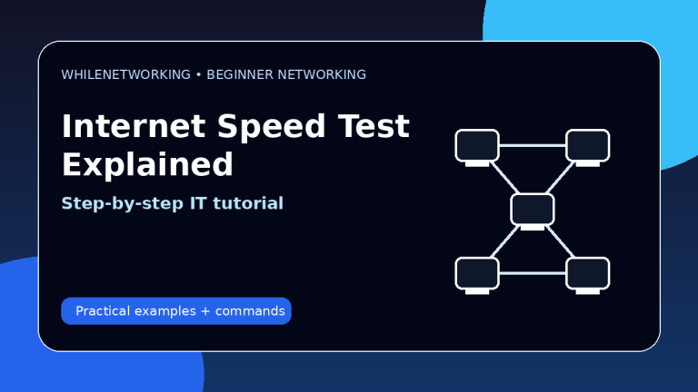 Internet speed test explained download upload ping jitter beginner networking guide