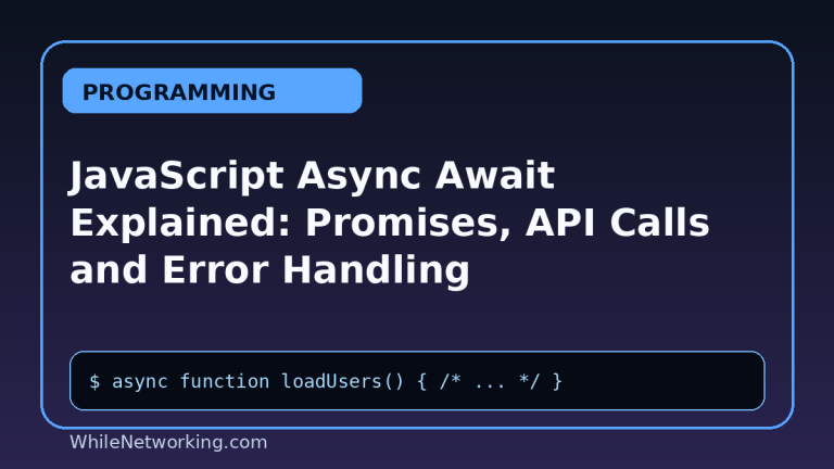 JavaScript Async Await Explained: Promises, API Calls and Error Handling