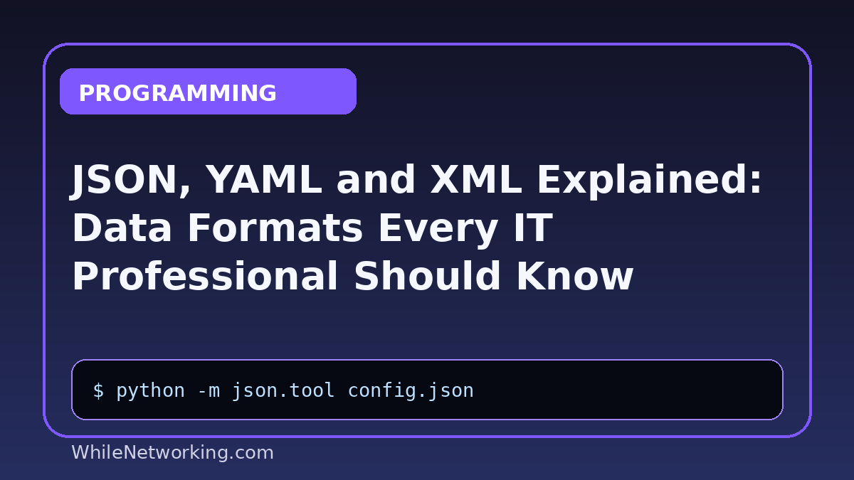 JSON, YAML and XML Explained: Data Formats Every IT Professional Should Know