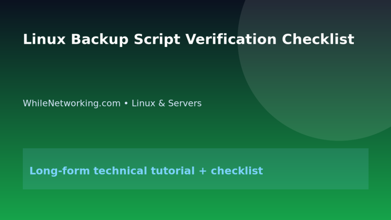 Linux Backup Script Verification Checklist featured image