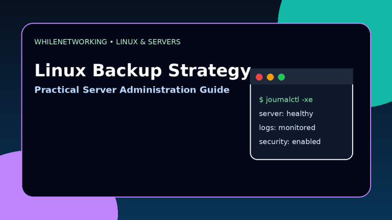 Linux backup strategy for servers rsync tar recovery planning tutorial
