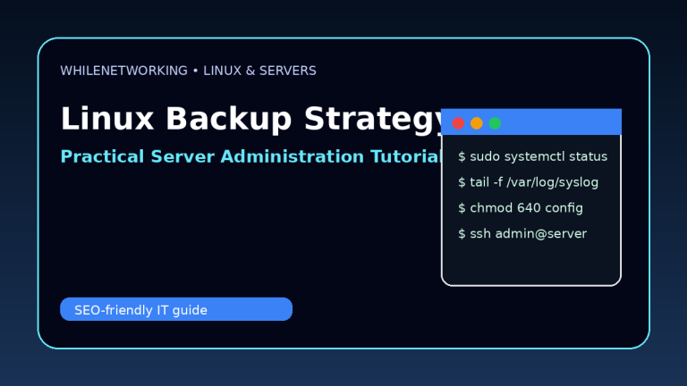 Linux backup strategy for servers rsync tar recovery best practices tutorial