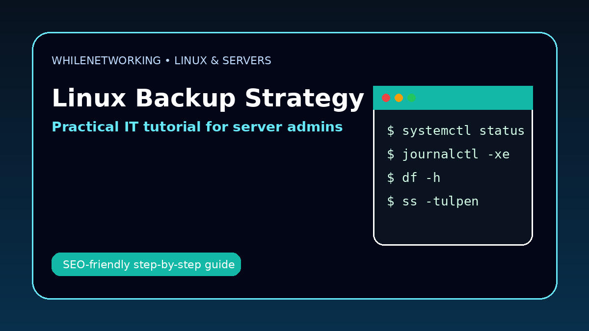 Linux backup strategy for servers rsync tar snapshots tutorial