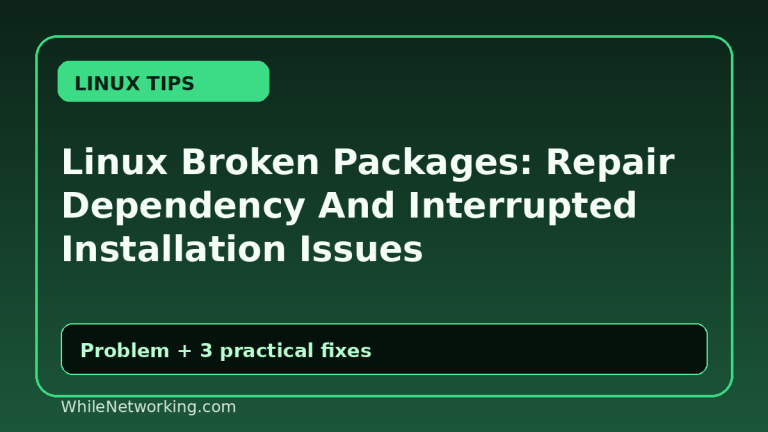 Linux Broken Packages: Repair Dependency And Interrupted Installation Issues