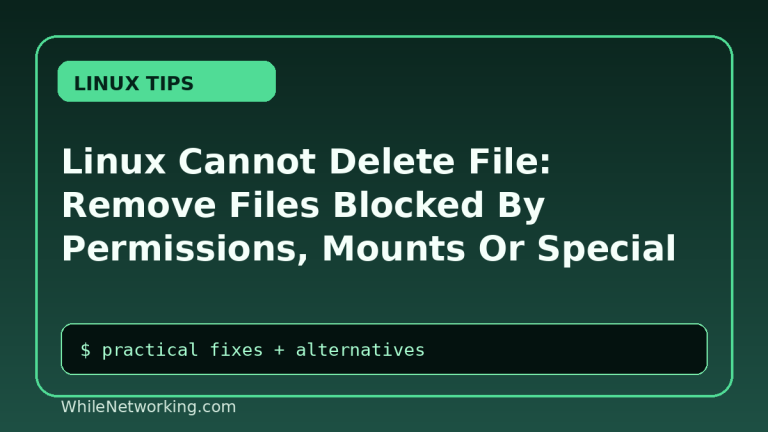 Linux Cannot Delete File: Remove Files Blocked By Permissions, Mounts Or Special Attributes