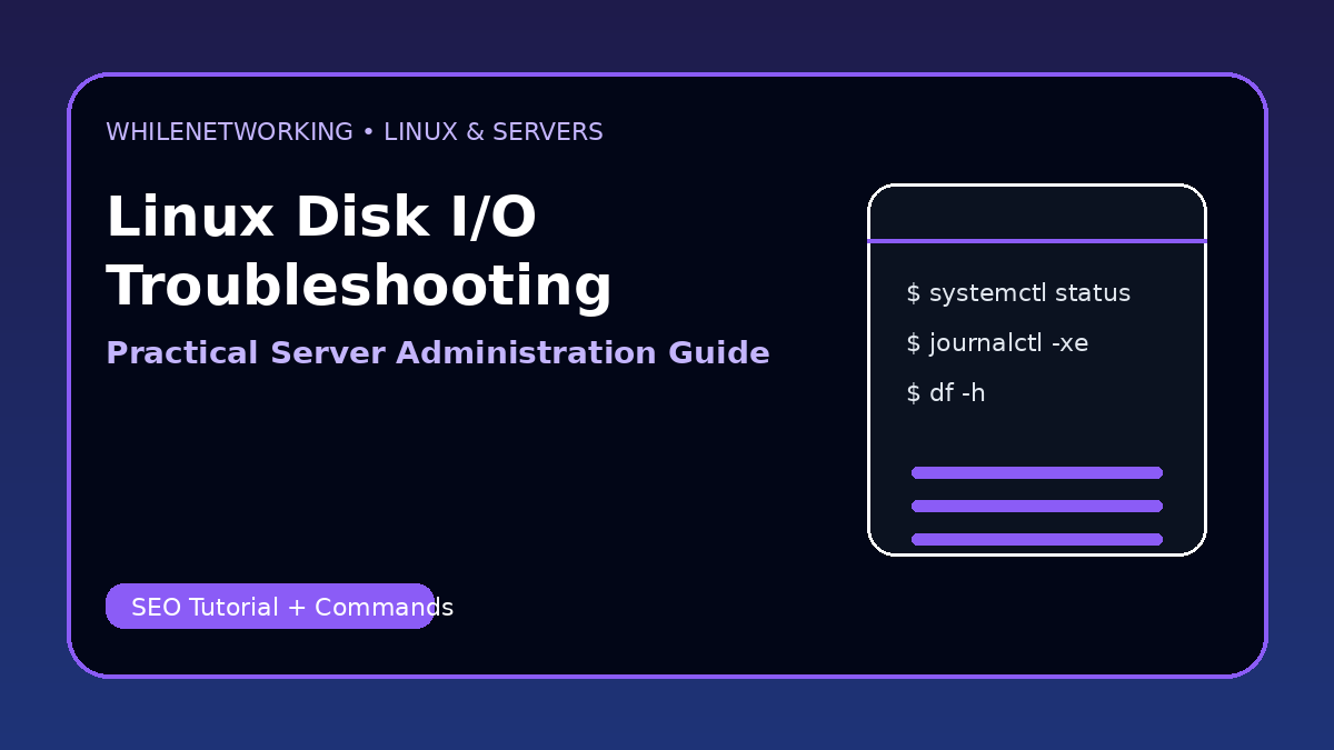 Linux server disk I O troubleshooting slow storage high wait time guide