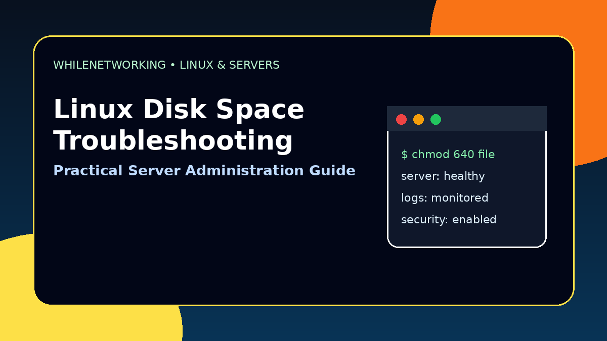 Linux disk space troubleshooting du df logs cleanup best practices