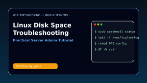 Linux disk space troubleshooting find large files clean server storage