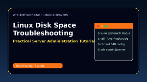Linux disk space troubleshooting df du logs cleanup best practices tutorial