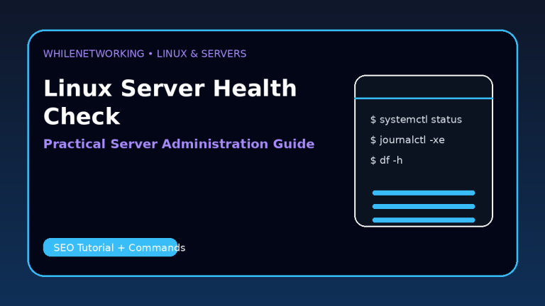 Linux server health check checklist daily commands for system administrators