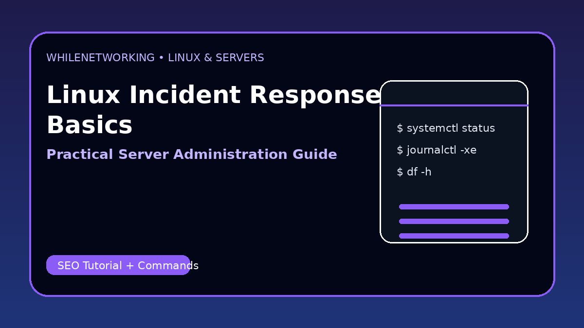 Linux server incident response basics what to check when something breaks