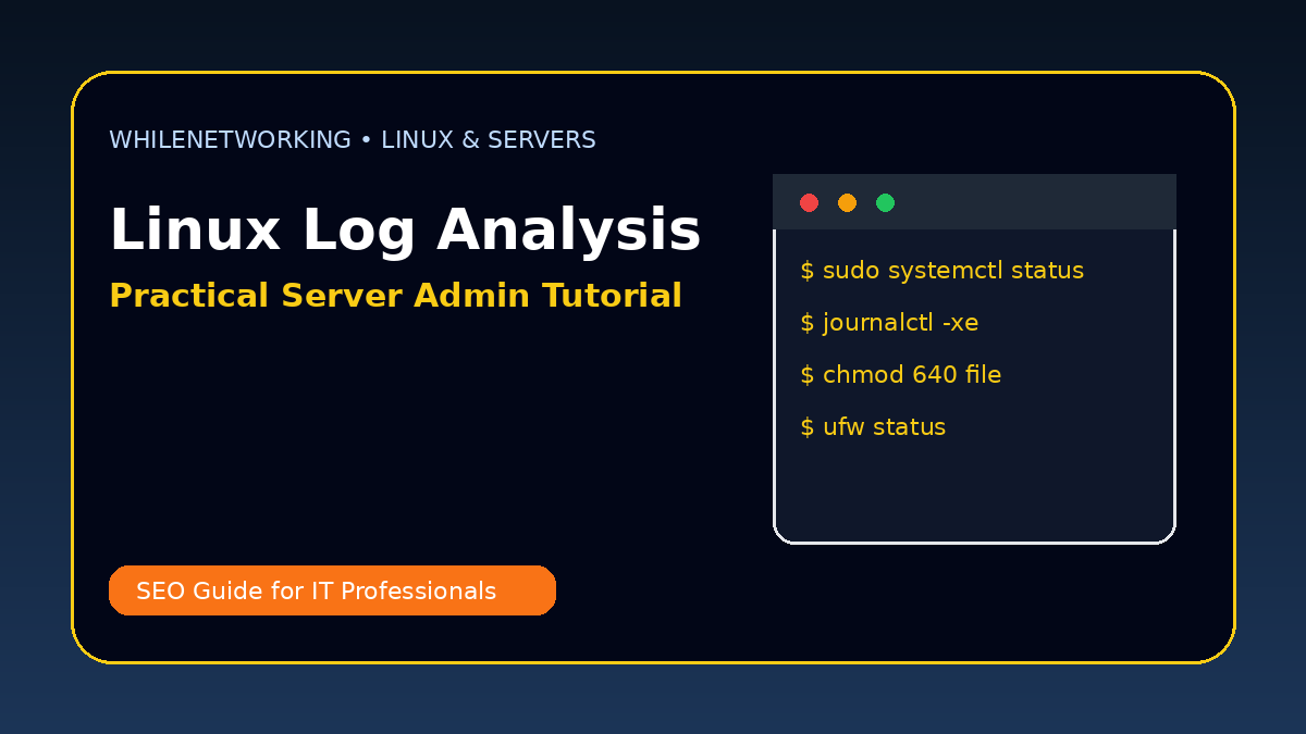 Linux log analysis server troubleshooting journalctl syslog auth log tutorial