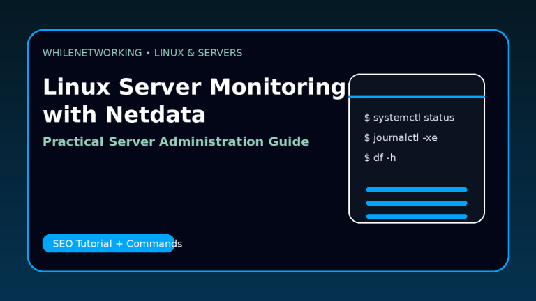 Linux server monitoring with Netdata real time performance dashboard guide