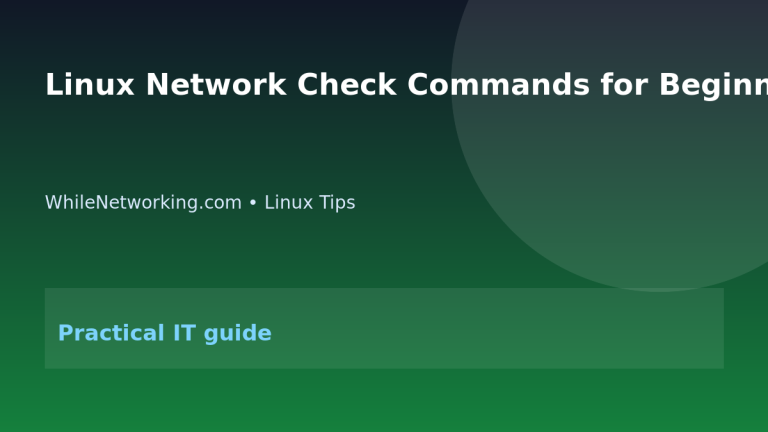 Linux Network Check Commands for Beginners featured image